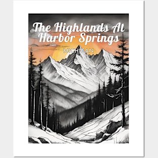 The Highlands at harbor springs ski Michigan Posters and Art